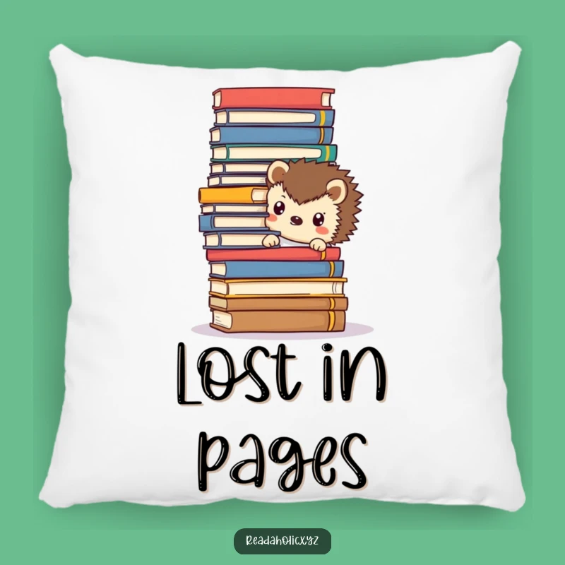 Funny Kawaii Hedgehog Pillow: Cozy Reading Companion Gift