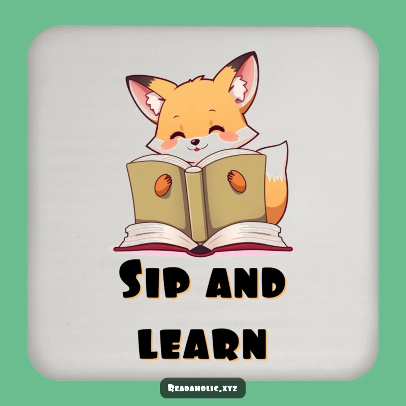 Funny Kawaii Fox Coaster: Protect Surfaces for Readers