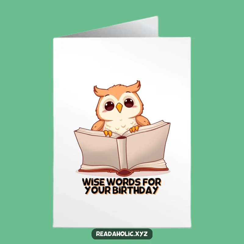 Funny Free Printable Birthday Card: Owl Reads Happy Birthday to You!
