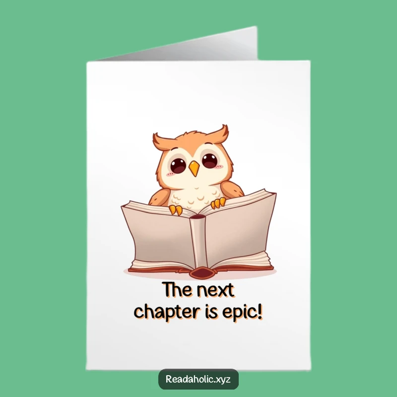 Kawaii Owl: Free Printable Congratulations Card for New Chapters!