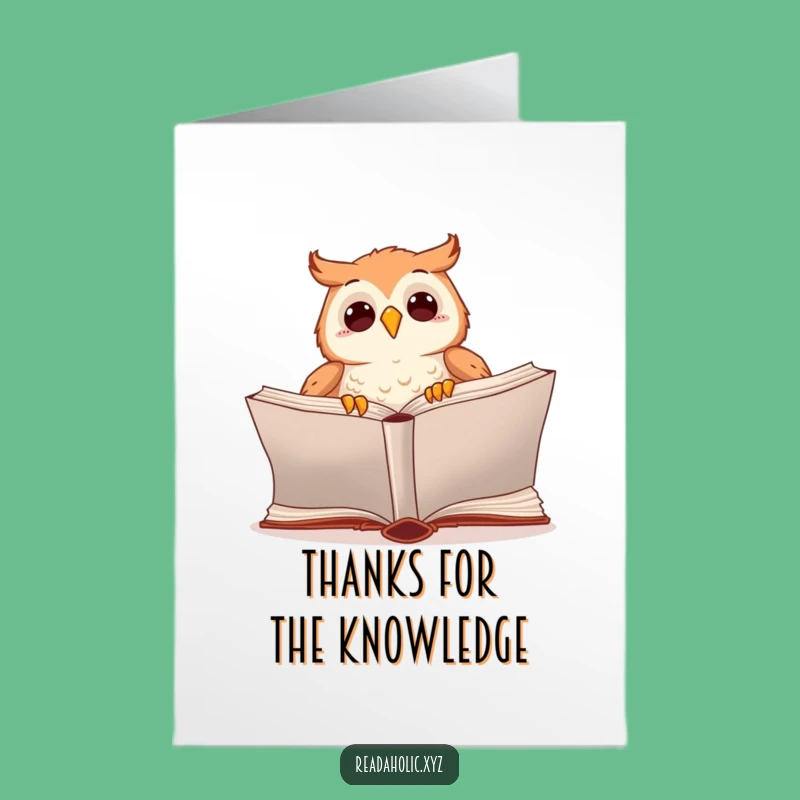 Free Printable Thank You Card: Owl Thanks You for the Story!