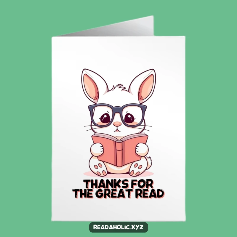 Free Printable Thank You Card: Rabbit Thanks You for Sharing a Story!