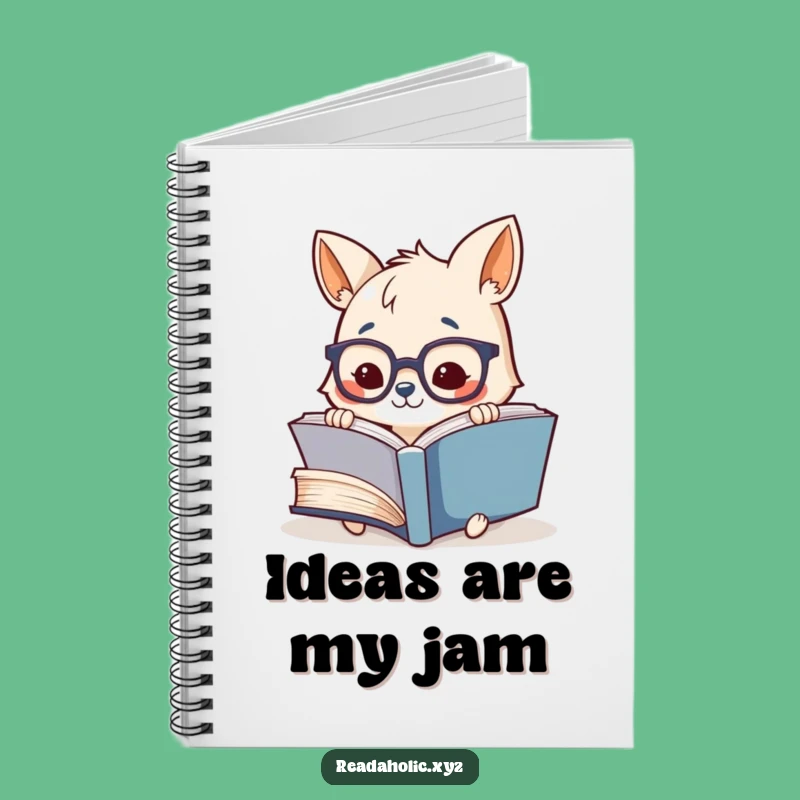 Funny Notebook: Adorable Animal with Glasses, Giant Book Cover, Hilarious Journal for Ideas