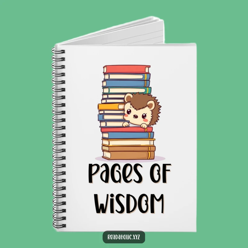 Funny Kawaii Hedgehog Notebook: Cute Book Lover Journal Gift
