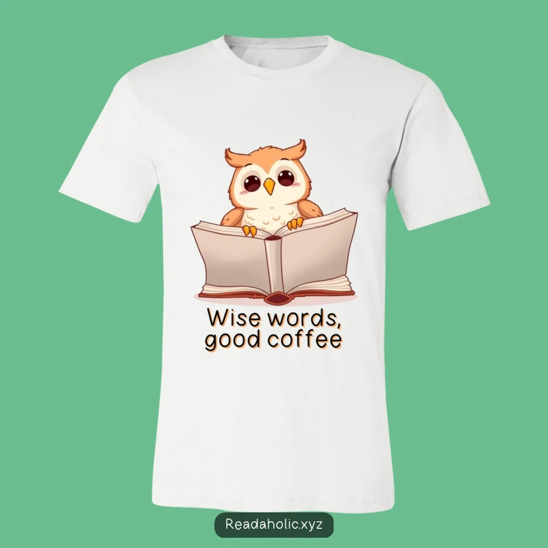 Funny Kawaii Owl Reading T-Shirt: Wear Your Love for Books with Humor