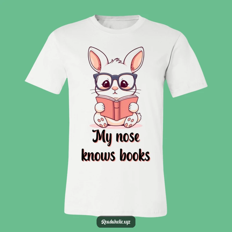 Funny Kawaii Rabbit Reading T-Shirt: Show Your Smart Style with Humor